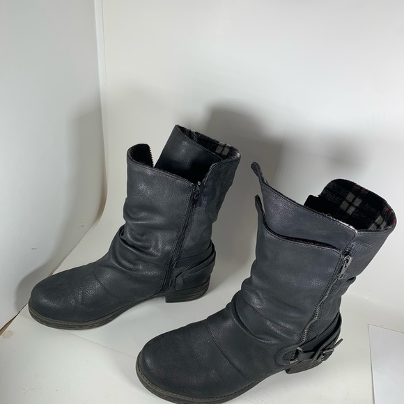 Jellypop Shoes Women Black Jellypop Moto Boots Preloved Worn Only A